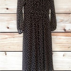Boden polka dot chiffon dress midi. NWOT